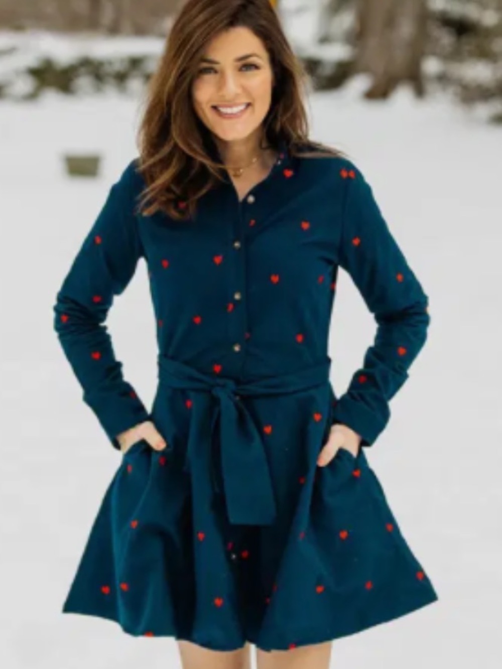 Kiel James Patrick Cozy Cabin Heart Dress